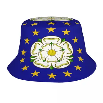 2023 Bărbați Femei Vara Yorkshire În Drapelul UE Găleată Pălărie Bob Pescar pălăria în aer liber, de Călătorie Parasolar Moda Panama