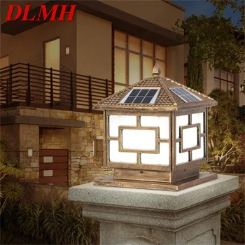 DLMH Solar în aer liber Lumina LED Post Lumina Impermeabil Moderne Stâlp de Iluminat Pentru Terasa Veranda, Balcon Vila Curte