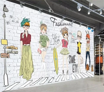 Beibehang Personalizat tapet 3D stereo mari murale pictate manual fată de moda de fundal gazete de perete decor acasă 3d papel de parede