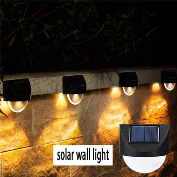 Solar Lumina de Perete Impermeabil în aer liber Patio cu Grădină Scara Gard de Lumină LED-uri Solare Punte Decorative Lumina Reflectoarelor