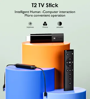 Smart TV Stick T2 4K HD Bluetooth Android 5 11 Android TV Box WIFI 2.4 G 2G 16G S905W2 BRAȚUL G31 MP2 GPU H. 265 Media Player Top Box