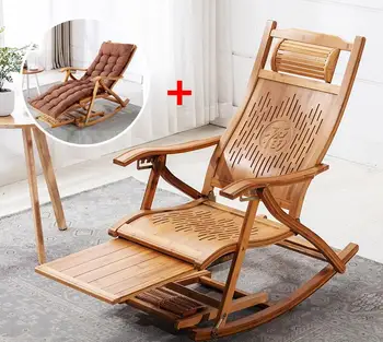 Pliere Moderne De Bambus Balansoar Pat Lounge Pentru Adulți Podea Din Lemn De Design Meditație Brațul Scaun Leagăn Mobilier Camera De Zi