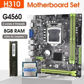 H310 B Placa de baza Lga 1151 Kit DDR4 8GB RAM și G4560 3.5 GHz CPU Grafica HD 610 Placa Mae desktop pentru Jocuri LGA1151 set