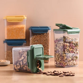 Bucatarie De Depozitare A Alimentelor Sigilat Cutii De Cereale Dispenser Transparent Alimente De Depozitare A Cerealelor Cutii De Plastic Gustare Depozitare Cutii De Prospețime Cutie