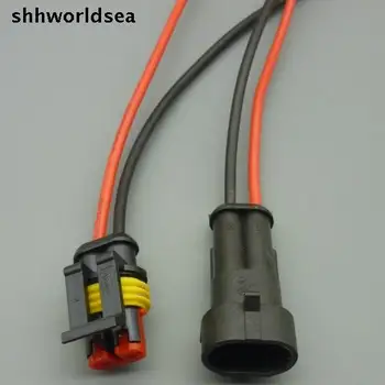worldgolden 5/30/100sets 18AGW Noi 2 Pin rezistent la apa cablu Electric Conector Plug Masina Motocicleta Marin sârmă