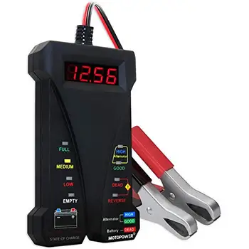 12V Digital Baterie de Masina Tester Voltmetru și Sistemul de Încărcare Analizor cu Display LCD si LED indicator - Cauciuc Negru Vopsea