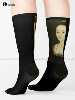 Soțiile Regelui Henry Viii. Anne Boleyn. Sosete Mens Munca Sosete Unisex Adulti Tineri Tineri Ciorapi De 360° Print Digital Gd Hip Hop Cadou