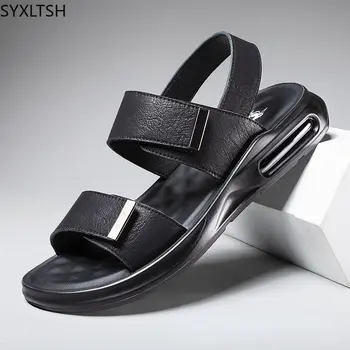 Sandale pentru Barbati din Piele Pantofi pentru Bărbați Sandale de Plaja Pantofi de Vara pentru Bărbați Sandale de Designer de Lux сандалии мужские летние