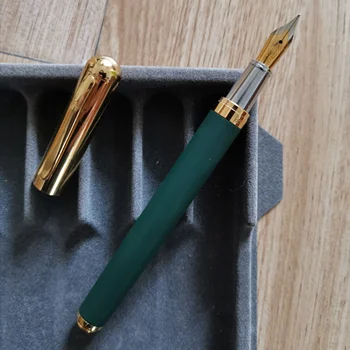 RARE Vintage St penpps 395 Fountain Pen Stilou cu Cerneală Mat de culoare Verde Închis Butoi Cu Capac de Aur Papetărie, rechizite de Birou
