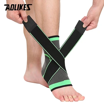 AOLIKES 1 buc Sport Glezna Bretele Curea de Compresie Mâneci Suport 3D Țese Bandaj Elastic de Picior Echipament de Protecție Sală de Fitness